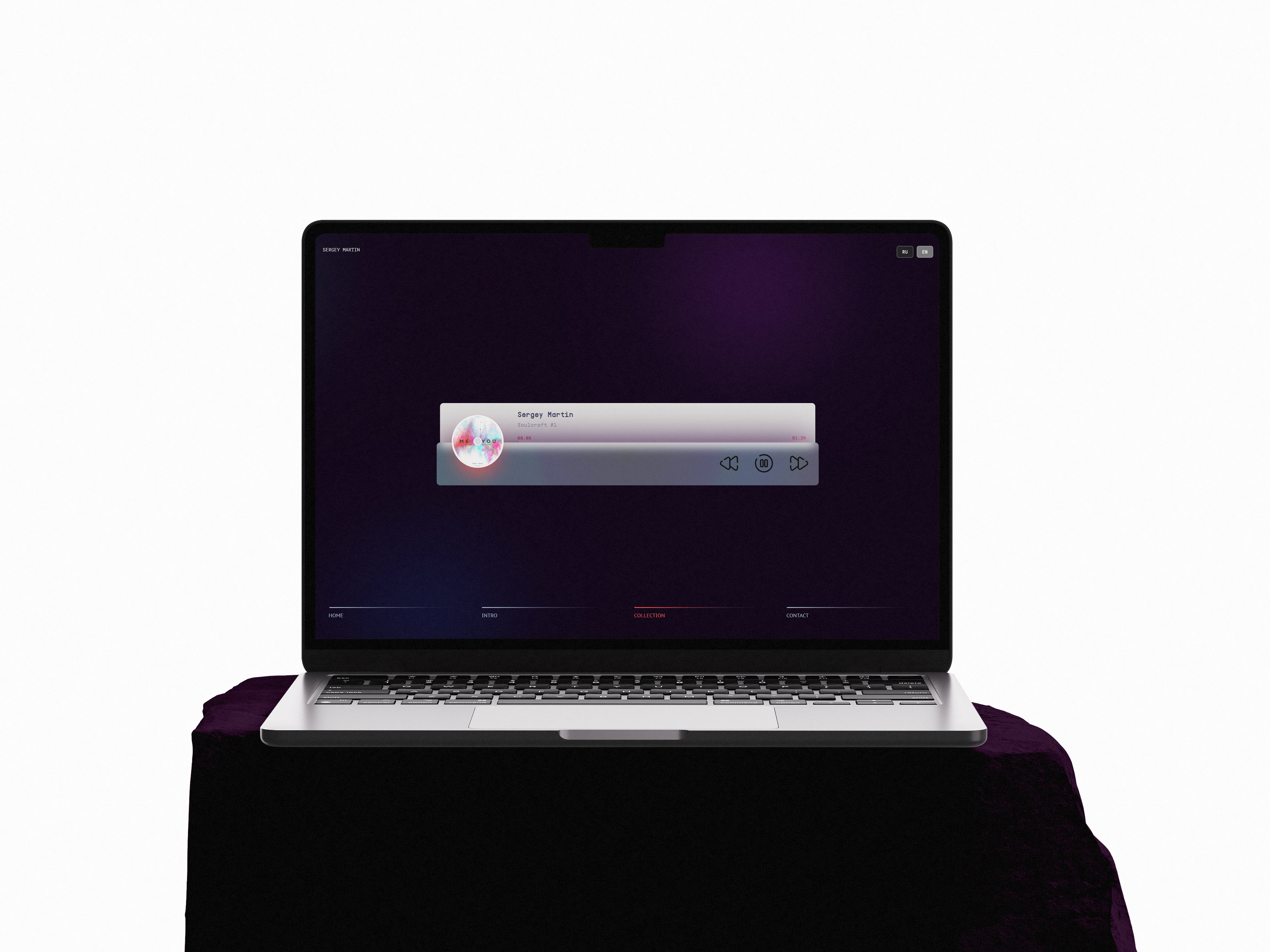 Screenshot of collection section