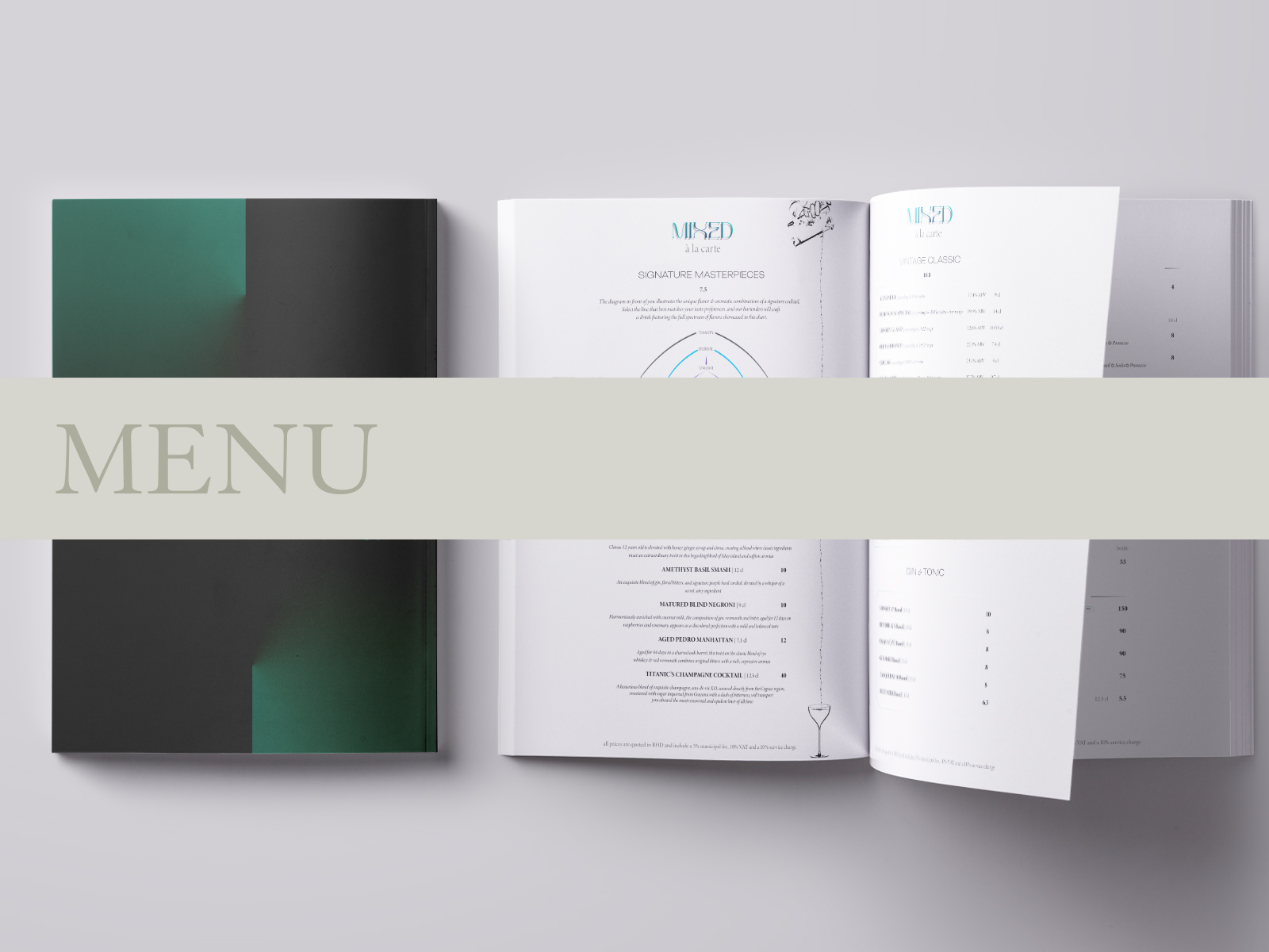 Memories lounge menu a la carte